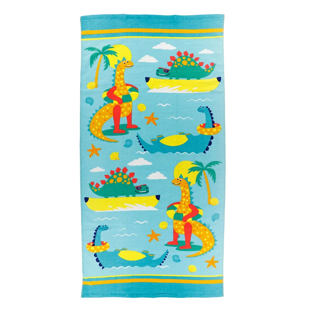 Beach Towel - Dinosaur Boat