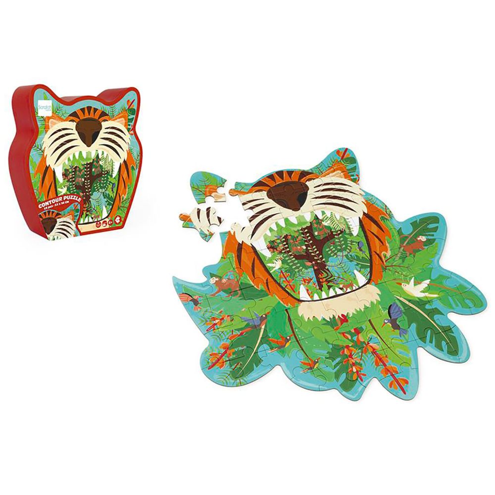 Contour Puzzle Tiger 59 Pieces