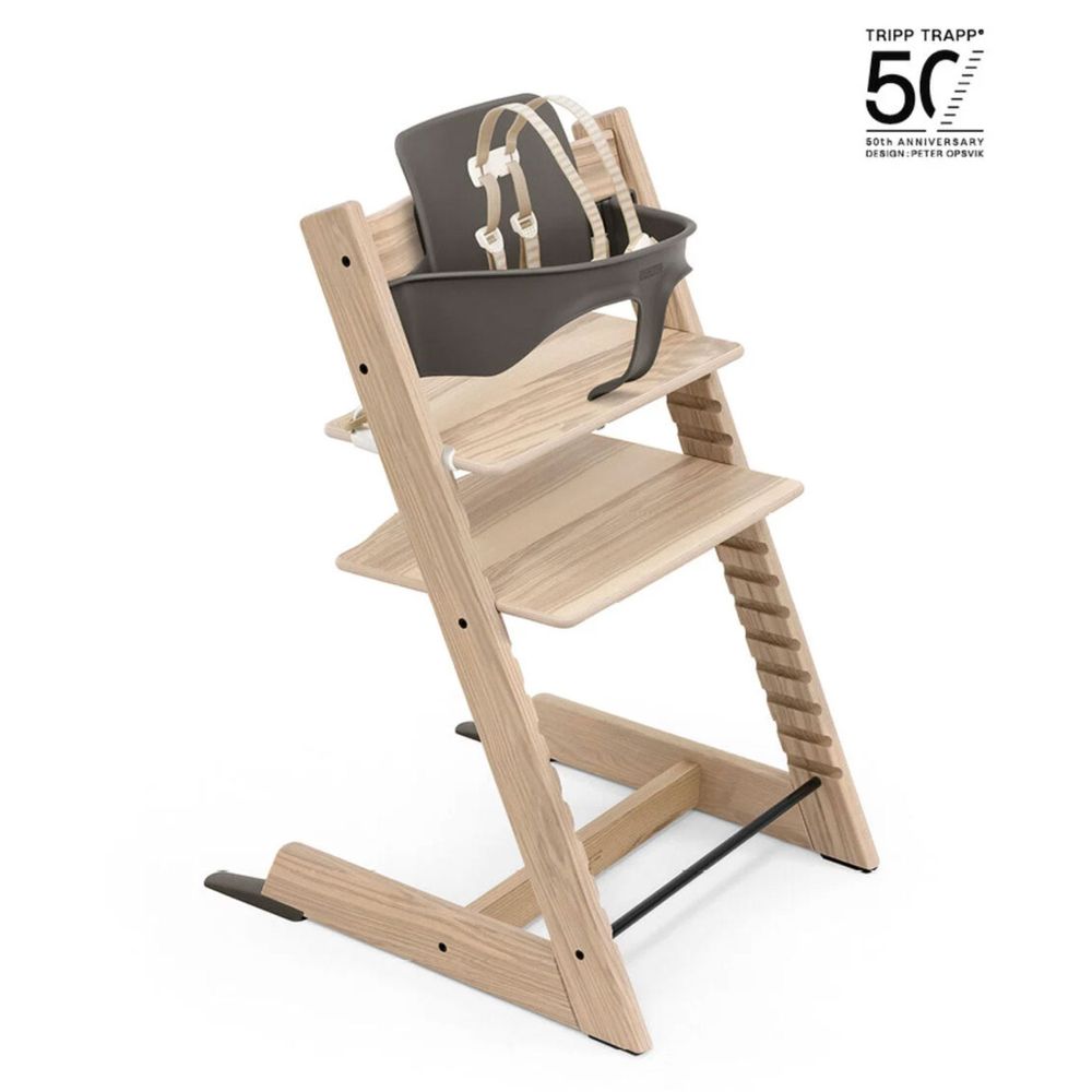 Tripp Trapp® High Chair and Stokke® Baby Set - Ash Mixed Limited Edition 50th Anniversary