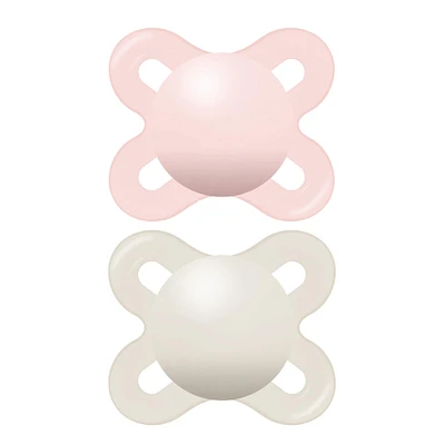 Suce Anatomique  Nouveau-Né Paquet de 2 - Rose