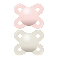 Suce Anatomique  Nouveau-Né Paquet de 2 - Rose
