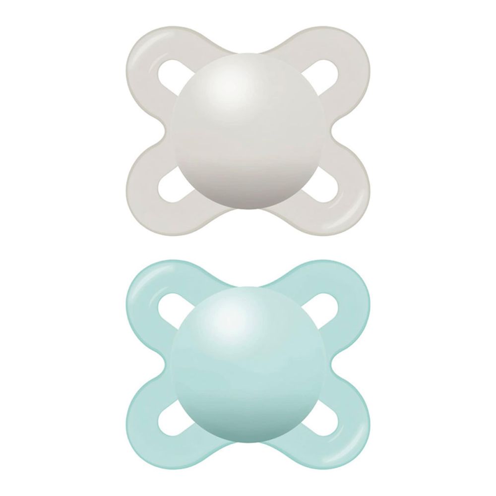 Newborn Anatomical Pacifer Matte Set of 2 - Aqua