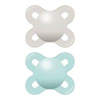 Newborn Anatomical Pacifer Matte Set of 2 - Aqua