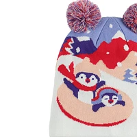 Tuque Pingouin Pompons 2-7ans
