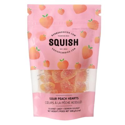 Sour Peach Hearts Candies 120g