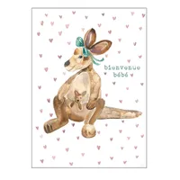 Greeting Card Mom/Baby Kangoro