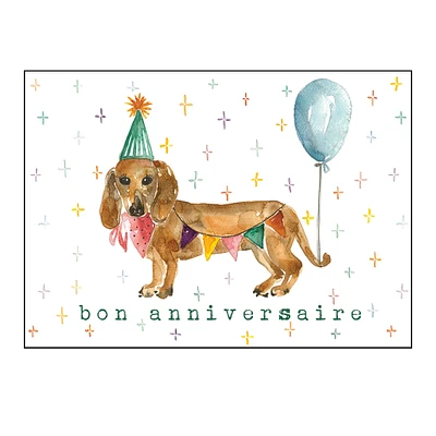 Carte de Souhait Bonne Anniversaire Chien