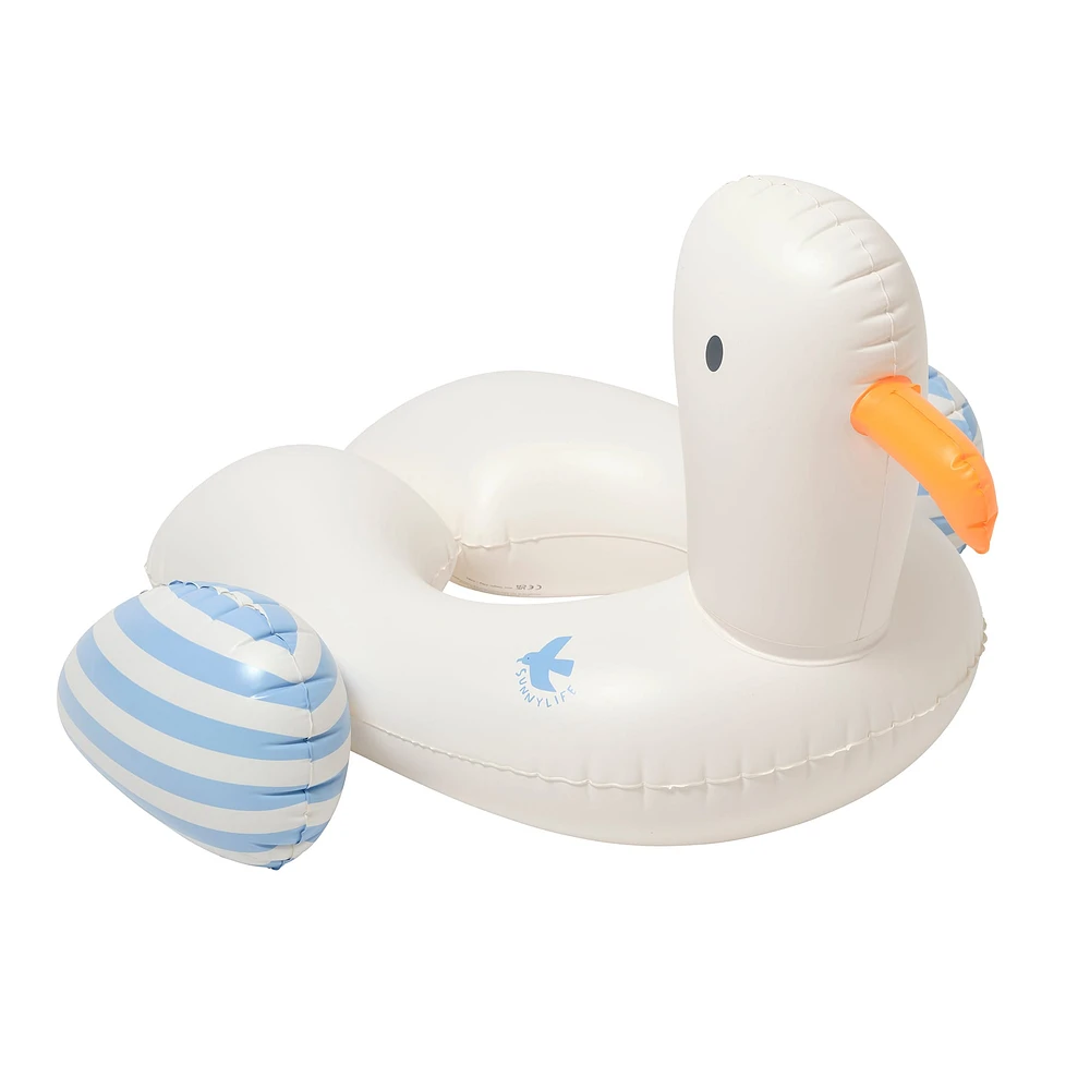 Kids Tube Pool Ring Sid the Seagull Blue Stripe