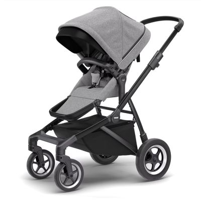 Sleek Stroller - Grey Melange / Black