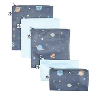 Reusable Snack Bags 5 Pack - Space