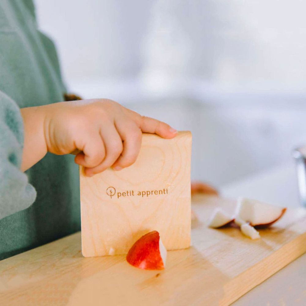 Toddler Safe Wooden Knife and Cutting Board Set