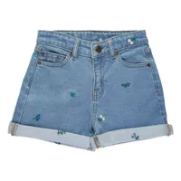 Fifia Embroidered Denim Shorts