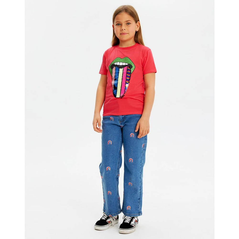 Jeans Évasé Jante 3-14ans