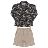 Tropical 2 Pieces Set 2-8y - Black