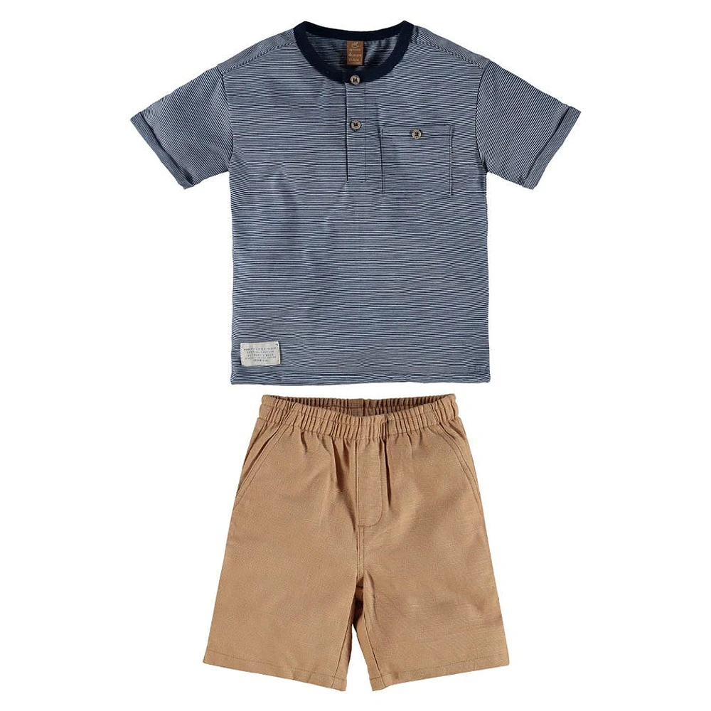 Ensemble Deux Pièces Rayé Basic 2-8ans