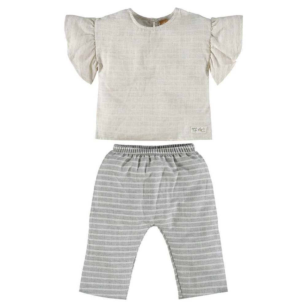 Basic Linen 2 Pieces Set 3-24m