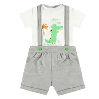 Dino 2 Pieces Overall Set 3-24m