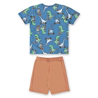 Dinos Printed 2 Pieces Set 2-8y