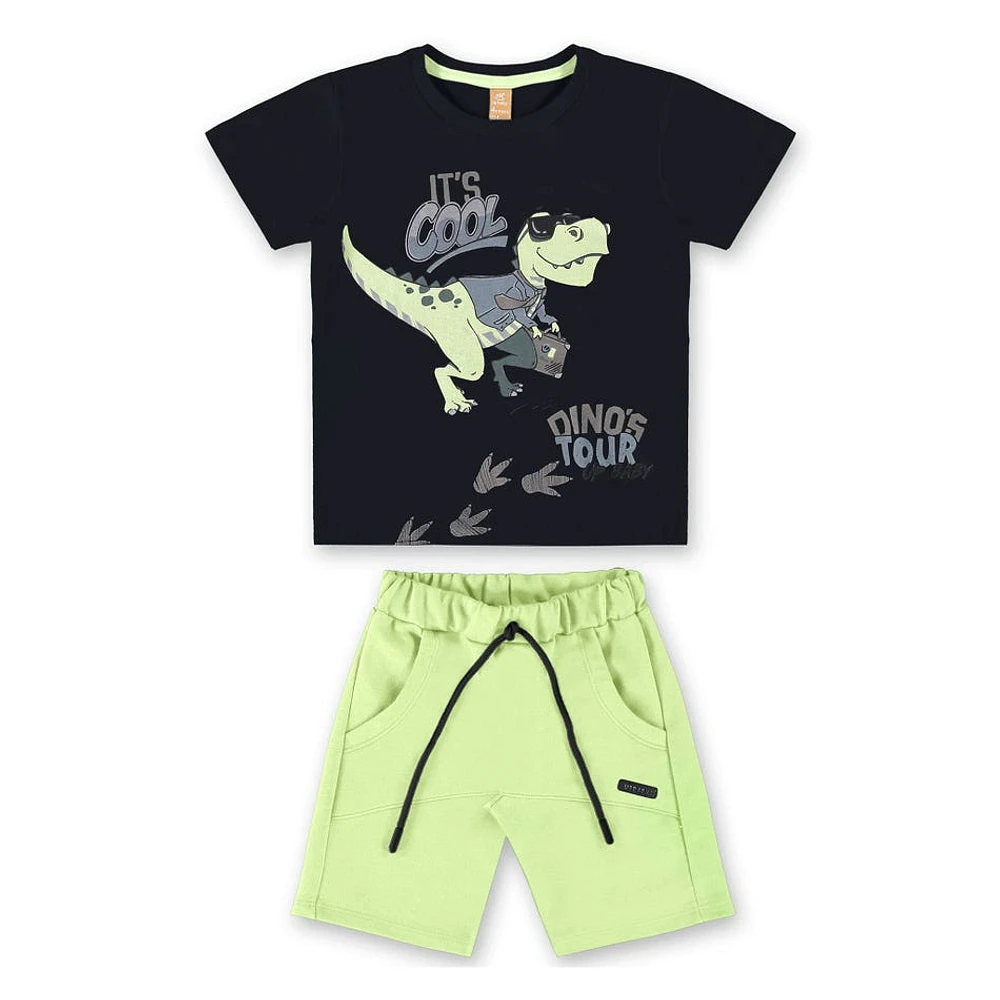 Cool Dino Printed 2 Pieces set 2-8y