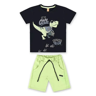 Cool Dino Printed 2 Pieces set 2-8y