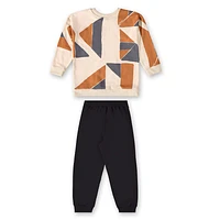 Geometric Two Pieces Sweat Set 2-8y