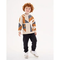 Geometric Two Pieces Sweat Set 2-8y