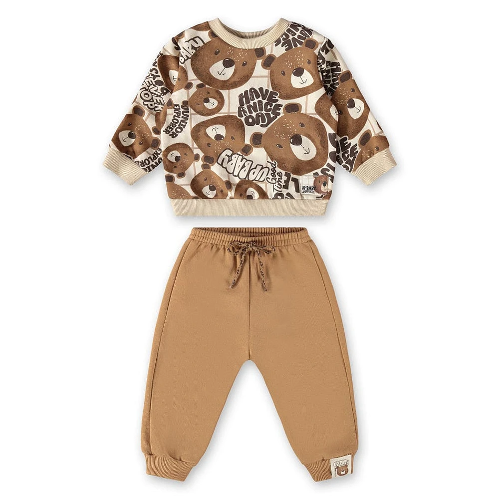 Teddy Bear Sweat Two Pieces Set 3-24m