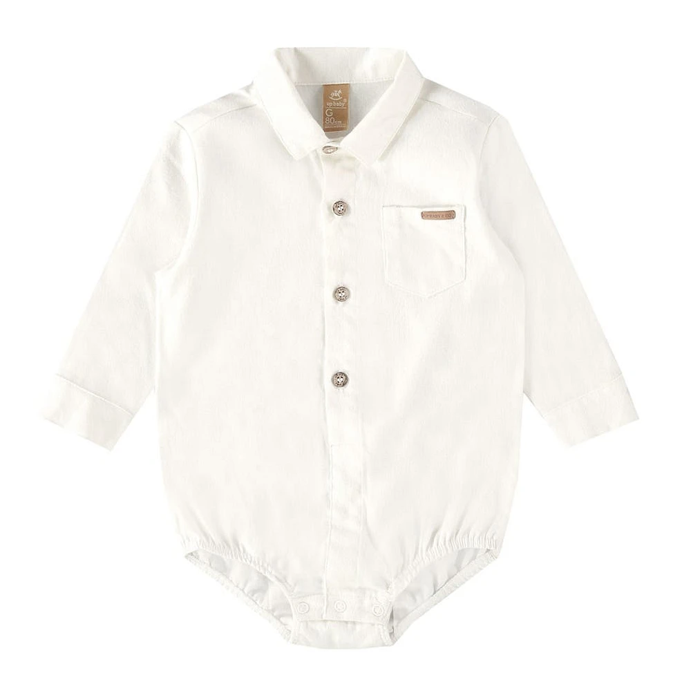 White Shirt Bodysuit 3-24m