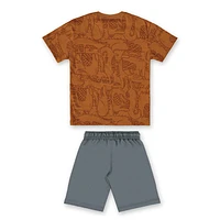 Croco Printed Two Pieces Set 2-8y