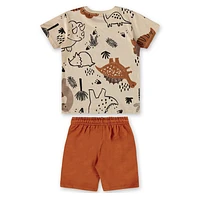 Dinos Printed Two Pieces Set 2-8y