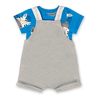 Zebra Two Pieces Overall Set 3-24m