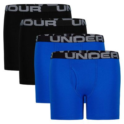 UA 4pck Core Cotton Boxer Set 7-20y