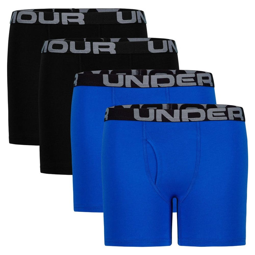 UA 4pck Core Cotton Boxer Set 7-20y