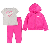 Three Pieces Full-Zip Hoodie Set 12-24m