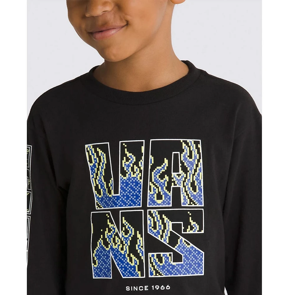 Digi Flames Long Sleeves Tee 3-7y