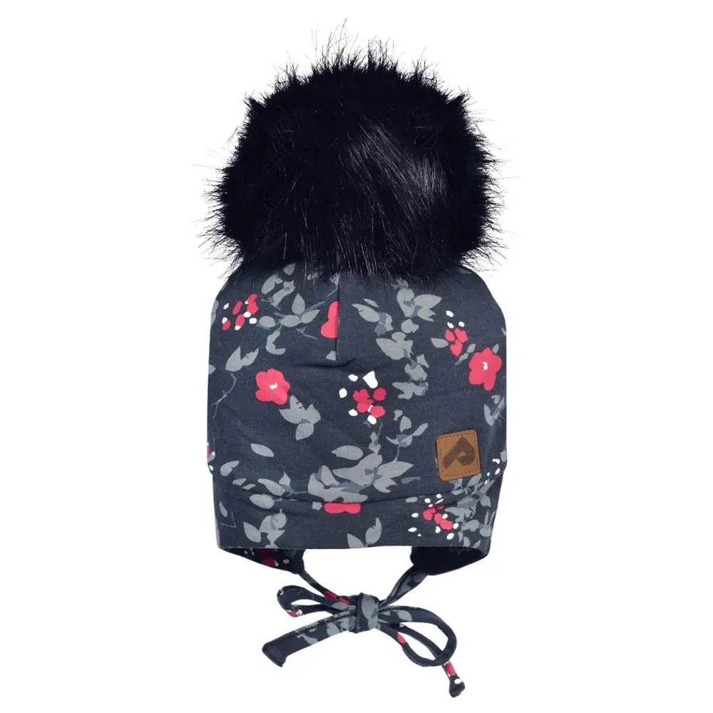 Floral Pompom Hat 0-24m