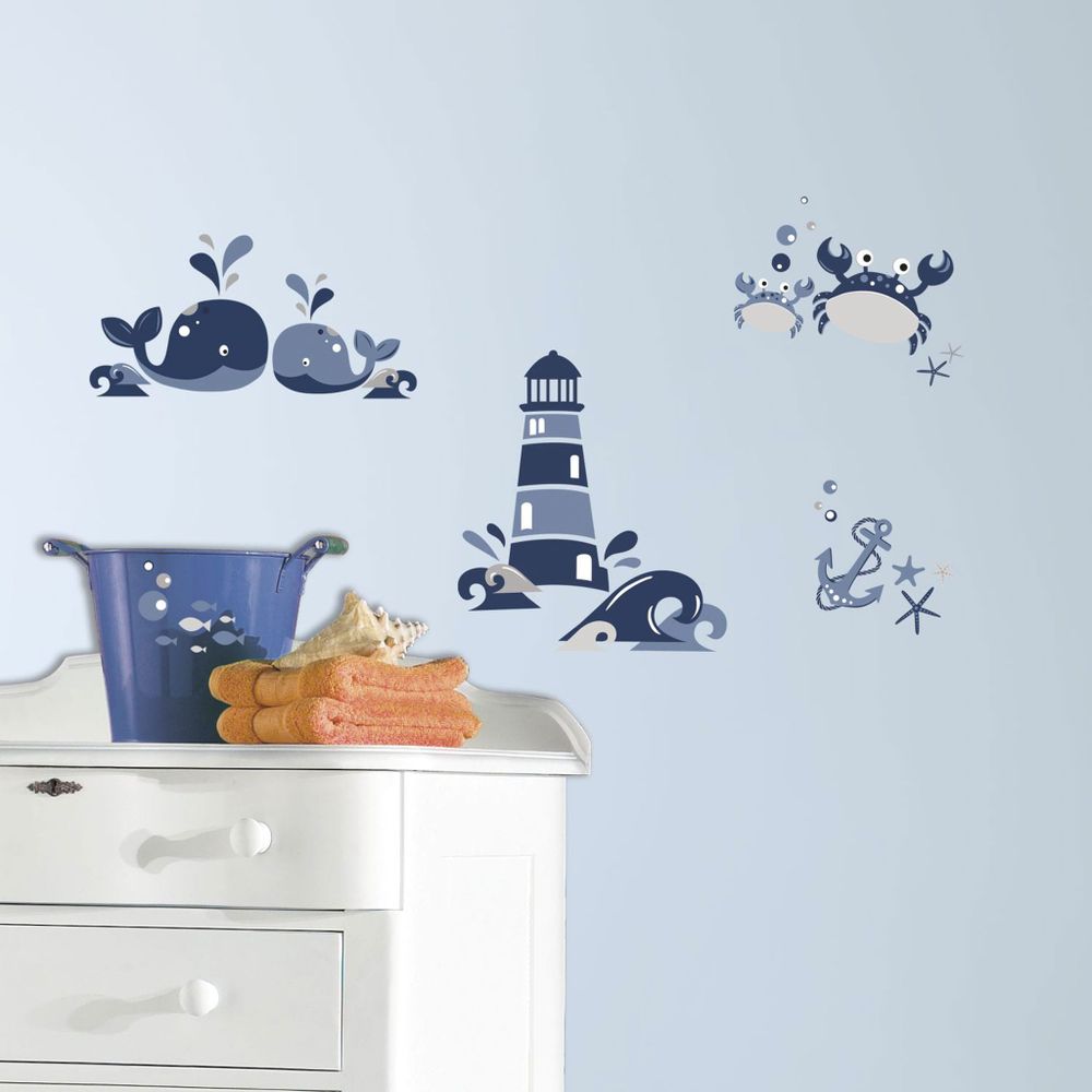 Wall Stickers - Lighthouse & Whales