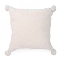 Cushion Fur Pompom - Grey