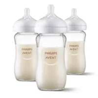 Glass Natural Baby Bottle 8oz 3-Pack