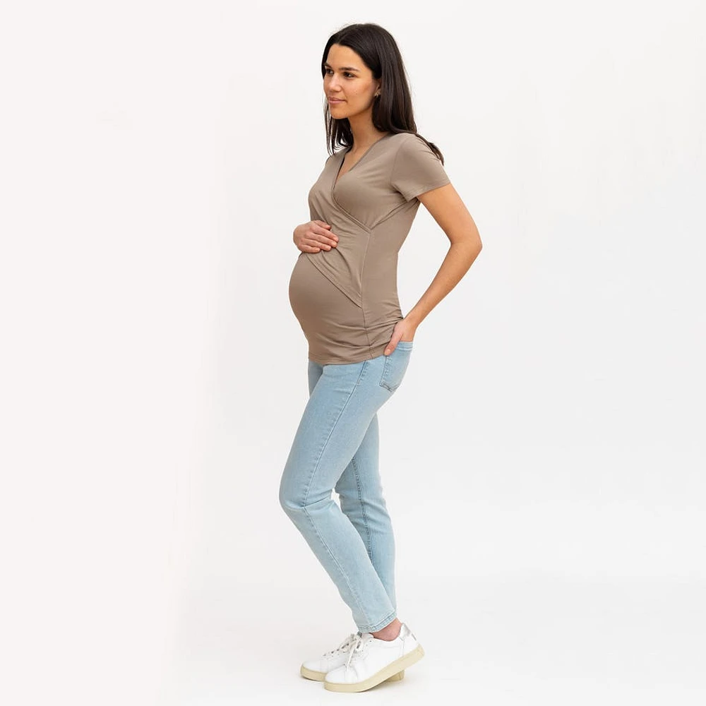 Beige Nursing T-Shirt