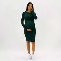 Emerald Nursing Rib Dress