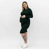 Emerald Nursing Rib Dress