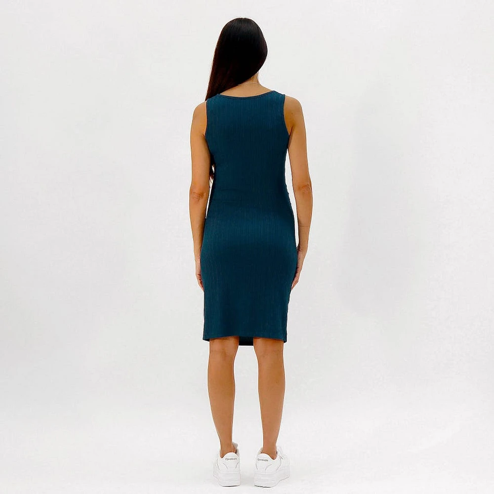 Teal Nursing Rib Dress