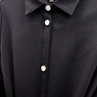 Black Maternity Shirt Dress