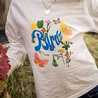 Fall Flowers T-shirt 3-14y