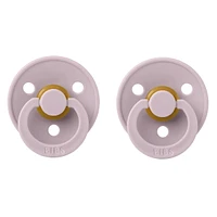 Pacifier Bibs 0-6m Set of 2 - Lilac (Size 1)