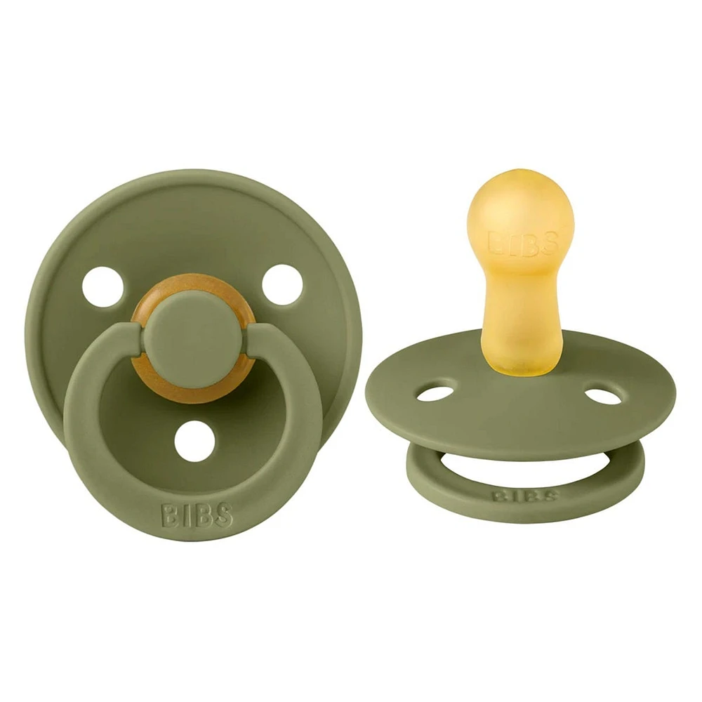 Pacifier Bibs 0-6m Set of 2 - Olive (Size 1)