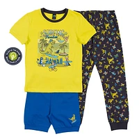 Dinos 3 Pieces Pajamas 7-12y