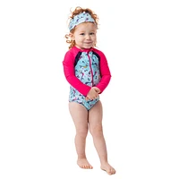 Cat Mermaid Long Sleeves UV Swimsuit 12-24m