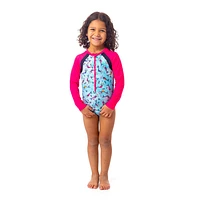 Cat Mermaid UV Long Sleeves Swimsuit 2-6y